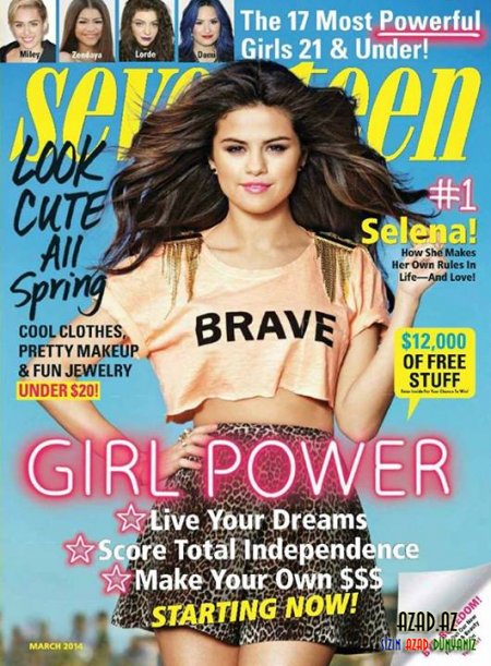 Selena Gomez Seventeen Magazine 2014