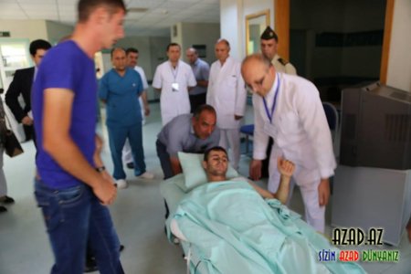 Yaralı hərbçilər müalicə üçün Türkiyəyə aparılıb - fotolar