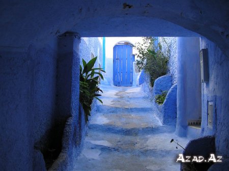 Maviyə boyanmış Şefşauen şəhəri - FOTO