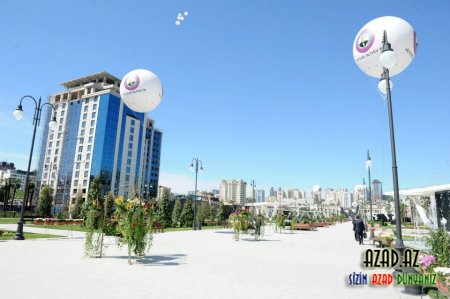 Prezident İlham Əliyev yeni parknın açlışında iştirak edib