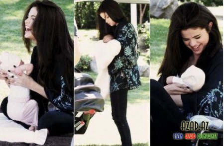 Selena Gomez yeni doğulmuş bacısıyla ilk dəfə görüntüləndi