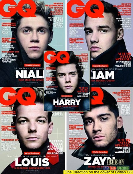 One Direction GQ jurnalın üz qabığında