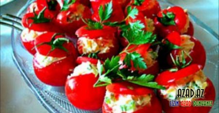Pomidora doldurulmuş salat resepti